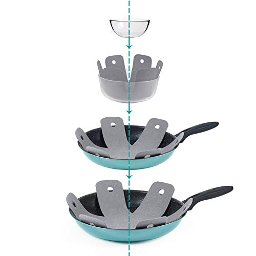 image for BYKITCHEN Pan Pot Protectors, Set of 12 and 4 Different Sizes, Larger 
