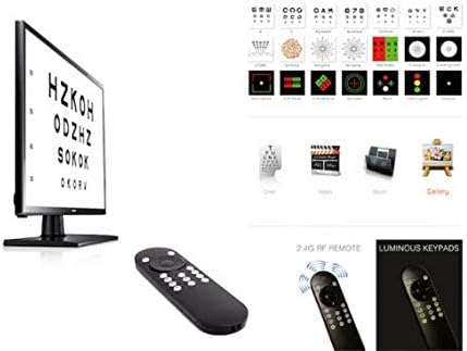 Elite Digital Eye Chart Vision Optics Visual Acuity Software Chart/w Remote
