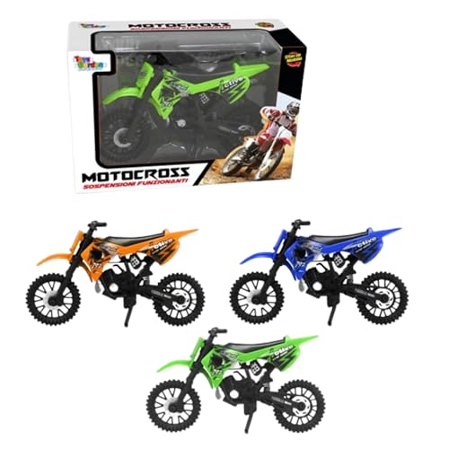 Toys Garden Moto Cross 12 cm in Plastica, Sospensioni funzionanti Giocattolo 3+ - Cod. 28093 (1 pezzo)
