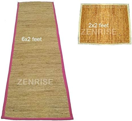 ZENRISE® 100% Vetiver khus Grass Root Natural Fragrance mat 2 * 2 feet for Sitting, Meditation, Yoga, Exercise for Indoor and Outdoor