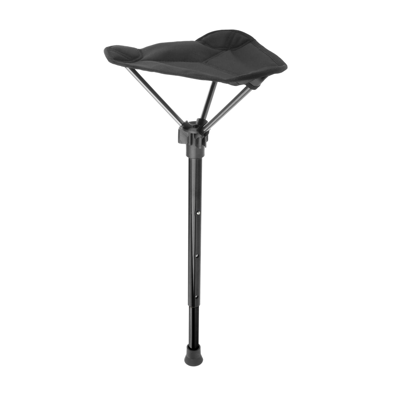 Sgabello pieghevole da concerto, seduta telescopica, cuscino imbottito, colore: nero