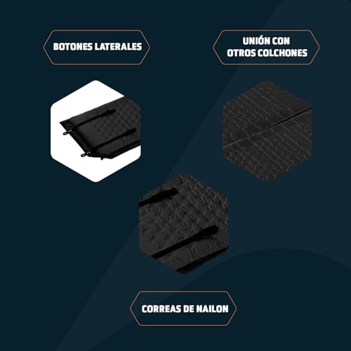 Guepardo, Colchonete Autoinflável Solteiro Smart Compacto, Poliéster 190T PVC, 183 x 60 x 3cm, Campi