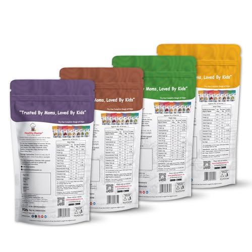 Image of Healthy Master Chips Combo | Pack of 4 (100g each) | (Soya,Palak,Jowar,Ragi ) | Light & Crispy Chips, high protein | Natural ingredients, Vegan, Gluten Free, No Palm Oil, No Artificial Preservatives, Trans Fat Free, Low Calorie