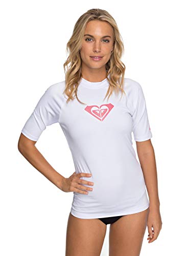 Roxy Whole Hearted Short Sleeve Rashguard 10 Reg White