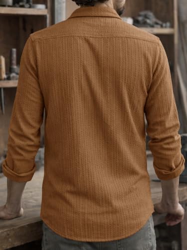 Image of Noble Monk Men's Full Sleeve Shirt | Casual Formal Button Down Top | Regular Fit Stylish Wear | Comfortable Everyday Apparel