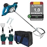 VKE Mezcladora de Mortero,Batidora Mortero de Mortero de 2400 W, 6 Velocidades, Mezclador de Hormigón con Botón de Velocidad Fija, Hormigonera con Bolsa de Almacenamiento, Hormigoneras Electricas