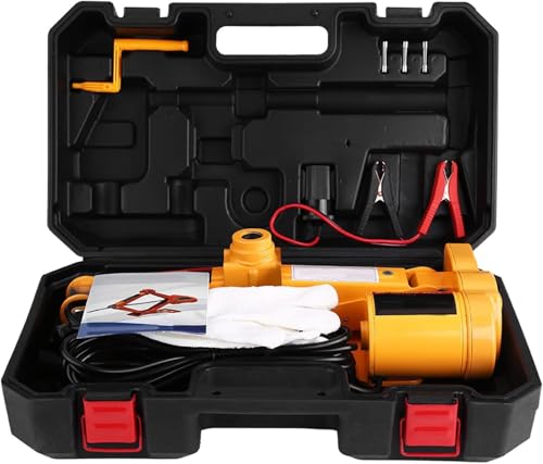 Hominas Elektrischer Wagenheber für Auto, Scherenwagenheber 3T Elektrischer 12V Tragbarer Wagenheber mit Controller für SUV Van Garage und Notausrüstung 12-35 cm