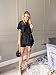 Utyful Women's Casual Short Sleeve Belted Keyhole Back One Piece Black Jumpsuit Romper Size Medium (Fits US 8 - US 10)