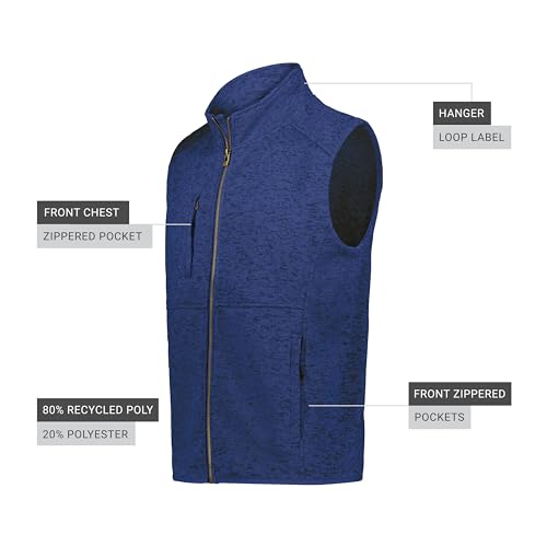 Image of Holloway mens Holloway Alpine Sweater Fleece Vest