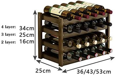 Soporte para Botellas de Vino Ruby Lil, 4 Capas, Madera de Bambú miniatura 2