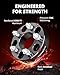 EVIL ENERGY 5x4.75 to 5x4.5 Wheel Adapters 1.5 inch Compatible with Chevy 2010-2024 Camaro, 5x120mm to 5x114.3mm 5 Lugs 74.1 mm Hub Bore M12x1.5 Studs Black, Not Hubcentric