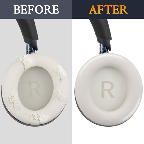 Almohadillas para auriculares SOULWIT de repuesto para Anker Soundcore Space One (S1), no para Space One Pro, cojines con cuero proteico más suave y espuma aislante de ruido — Dorado miniatura 6