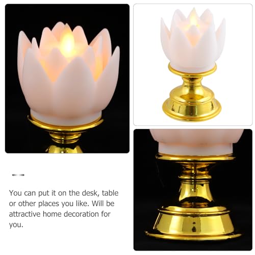 Lámpara de buda para decoración religiosa budista con luces de loto 2