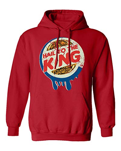TMB Apparel New Novelty Shirt Dead Hail King Burger Ash Men's Hoodie Hooded Sweatshirt (Red, XX-Large)