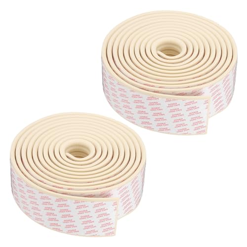 PATIKIL Cinta Aislante Para Tuberías De 3 Pulgadas X 16 Pies 2 Piezas Cinta De Espuma De Goma En Forma De W Con Respaldo Adhesivo Resistente Al Clima Cinta Para Agua Beige Blanco