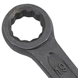AB Tools Klucz oczkowy 19 mm do ubijania końcowego klucza płaskiego Bi-Hex 12-stronny metryczny
