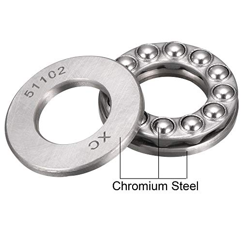 Uxcell A19112600UX0563 51102 Miniature Thrust Ball Bearing 15Mm X 28Mm X 9Mm Chrome Steel thumb #1
