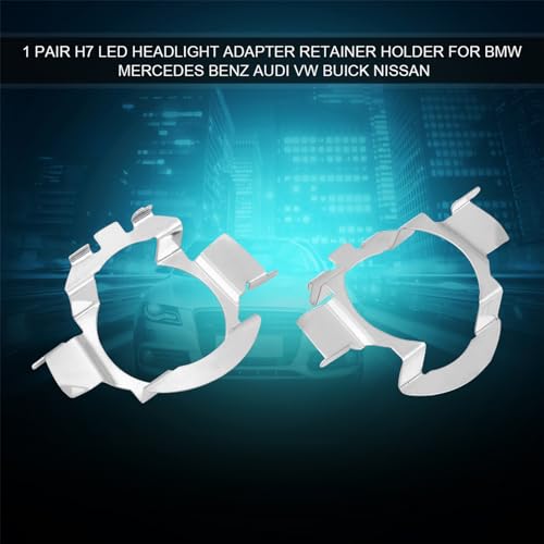 Zohisin H7 LED-Scheinwerfer-Adapterhalter, LED-Glühbirne, perfekt für Karbonn Hero Iron, Silber, 1 Paar H7-LED-Adapter