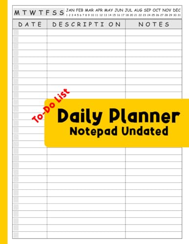 To-Do List Notepad: Undated Daily Planner