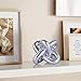 DOVDOV Silver Knot Sculpture, Three-Knot Sculpture Silver Home Decor Accent, Suitable for Rustic-Style Coffee Tables, Living Room Dining Tables, entryway Shelves, and Small Decorations