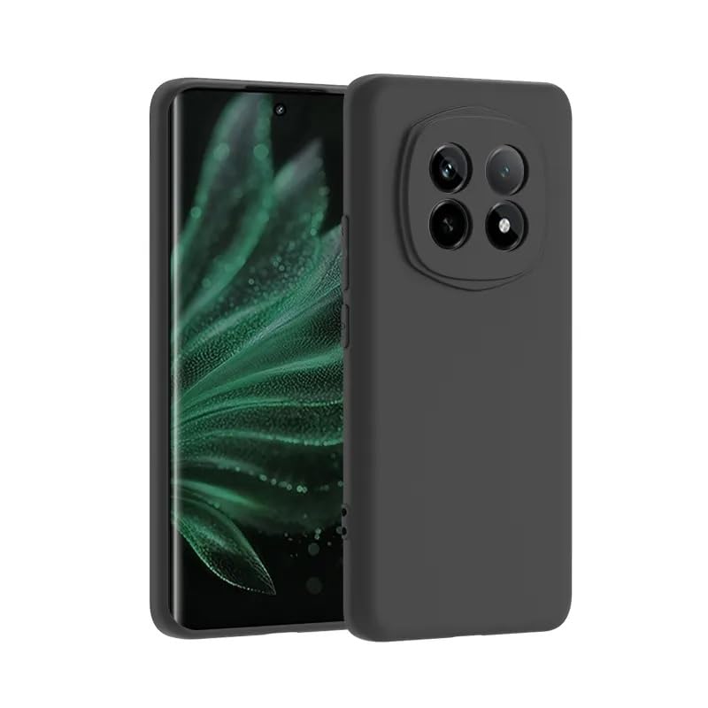 Image of 4 Sides Full Protection Silicon Back Cover Case for Realme P2 Pro 5G (Black)