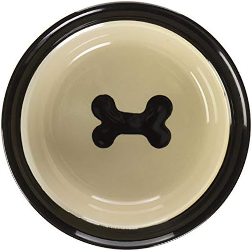PetRageous 10071 City Pets Bones Dishwasher-Safe Dog Food and Water Bowl 6.125-Inch Diameter 2.5-Inch Tall 2-Cups Capacity for Small Dogs and Cats, Black image 5