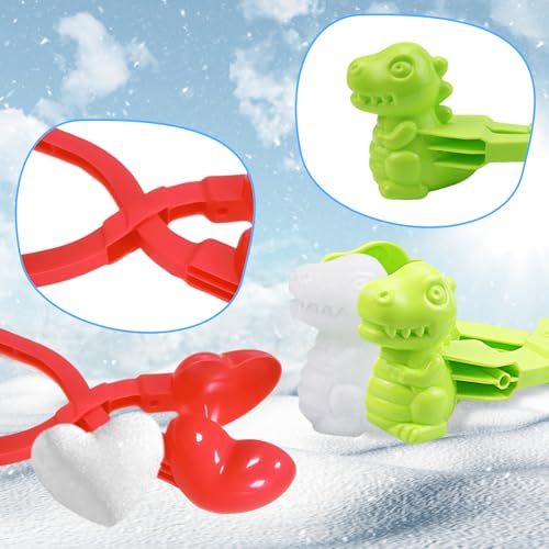 Zkaoai Snowball Maker, 6 Stück Schneeball Former Schneeformer Schneebälle Sandball Schneeball Clip, Cartoon Schneeball Maker Schneeballformer, Winter Schnee Spielzeug Freien Spielen (F)