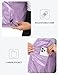 MoFiz Women's Puffer Vest Lightweight Hooded Slim Fit Running FLeece Lined Hybrid Sleeveless Warm up Winter Vest Light Purple XL