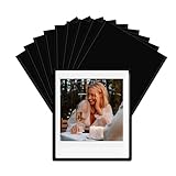 HIYQIN Lot de 10 Cadres Photo Magnétiques pour Pellicule Instax Square (2,83x3,38'), Cadre Photo pour Réfrigérateur Compatible avec Fujifilm Instax Square SQ1/SQ20/SQ40/SQ10/SQ6/SP-3 – Noir