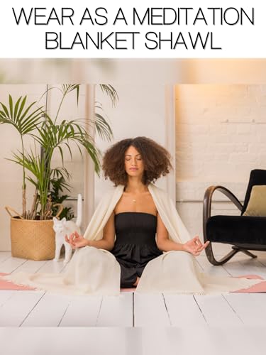 likemary Pashmina Shawls and Wraps - Large Merino Wool Blanket Scarf for Women - Handmade Travel, Meditation & Festival Wrap4