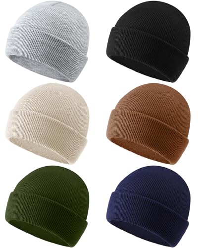Image of Liitrsh Pack of 6 Winter Baby Beanies Soft Warm Newborn Toddler Infant Cute Knit Baby Hats for Boys Girls Kids (for Under 1 Year Old)
