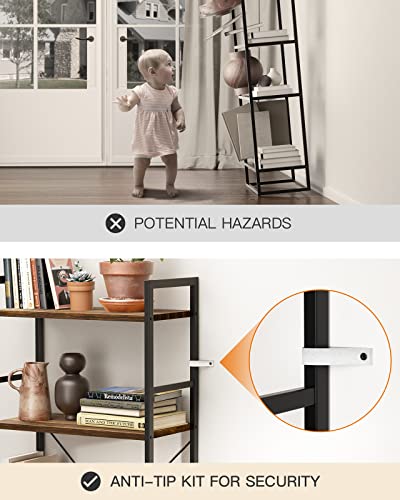 Pipishell Coat Rack And 5 Tier Bookshelf For Home Office #TOP7