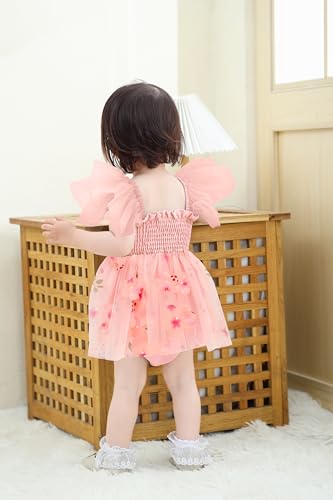 Baby Girl Clothes Infant Tulle Romper Ruffe Sleeveless Bodysuit Baby Girl Outfits Infant Girl Dress 0-18M4
