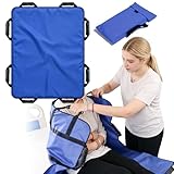 Transfertuch mit 8 Griffen, 120 x 100 cm – Wiederverwendbares Gleittuch als schonende Mobilitätshilfe im Bett für Senioren und Pflegebedürftige, waschbar und rutschfest für den Alltag