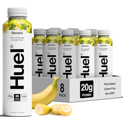 HUEL Plátano de comida completa listo para beber, 8 x 500 ml