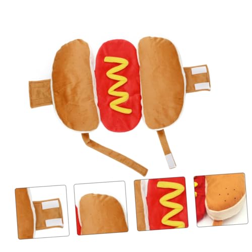 Disfraz ligero para perros y gatos diseño hot dog talla L miniatura 6