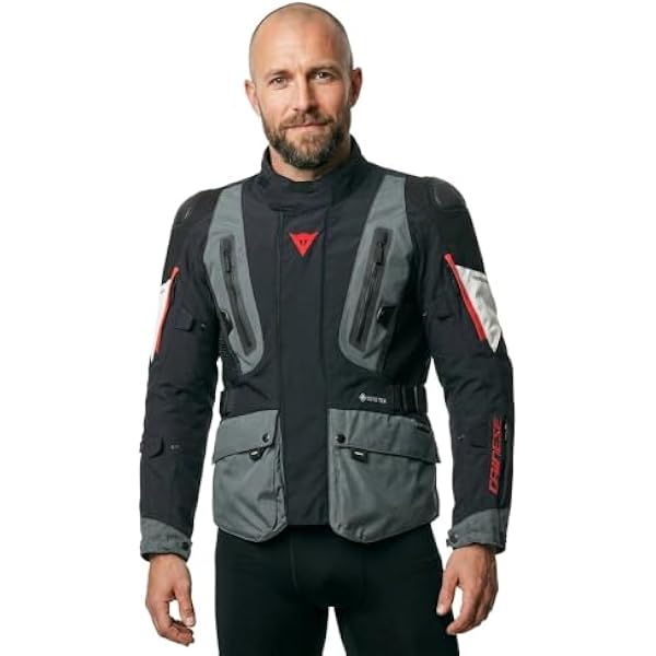 Dainese Carve Master 4 Gore-Tex водонепроницаемая мотоциклетная куртка черный серый красный 50