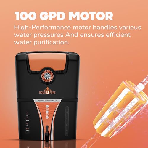 Image of AQUA D PURE RO Water Purifier with 4 in 1 Copper Technology, 12 Liter, UV, UF, TDS Adjuster, Suitable for all type of Water Supply