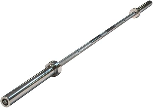 Body-Solid OB86 Olympic Bar Rod with Heavy Duty Grade Construction for Weights Lifting Equipment, Strength Training and Fitness Workouts For Home Gym Dumbbell Barbell, 44LB 7FT Silver