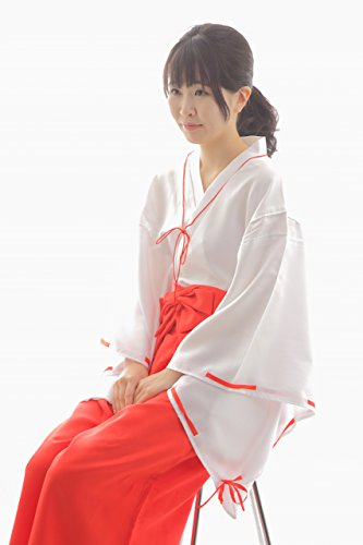 最安値 Ferte フェルテ 巫女服 コスプレ 巫女さん 衣装 着付け手順書付き 巫女装束 コスチューム M の価格比較