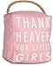 Pavilion Gift Company Open Door Decor - Thank Heaven for Little Girls Pink Door Stopper Baby Room Decoration