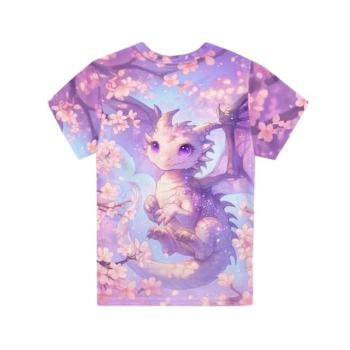 Image of WELLFLYHOM Kids Tshirts Girls Boys Short Sleeve Crewneck Tees Shirts Casual Sport Pullover Tops Size 3-16 Years