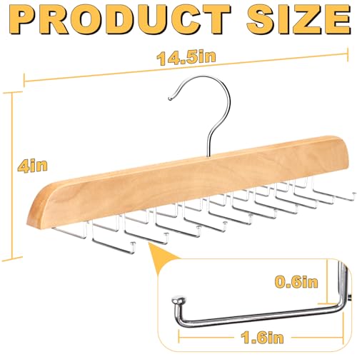 Resovo Tank Top Hanger with Premium Wood, 20 Large Capacity, Space Saving,360 Degree Rotating, Foldable Metal Hooks, Tank Tops - Thumbnail 2