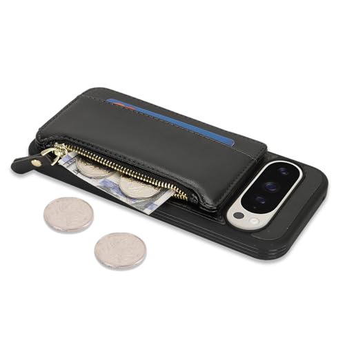 Image of Cavor for Google Pixel 9 Pro XL Case Wallet with Card Holder, Black