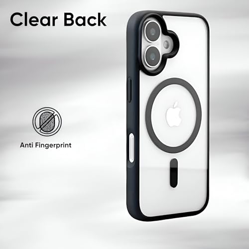 Image of Silicone Back Cover Case for iPhone Offers Mag-Safe Compatibility (iPhone 16 (Black))
