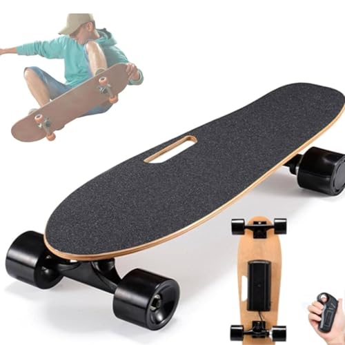 Hydravex Patineta eléctrica, Velocidad máxima de 21,9 km/h, Alcance de 12,8 km, Longboard eléctrico Profesional con Control Remoto para Adultos, 3 velocidades Ajustables.