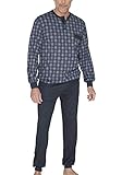 Baumwollmischung hajo Polo & Sportswear Herren Schlafanzug