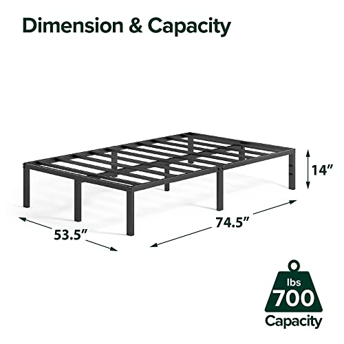 Image of ZINUS Yelena 14 Inch Metal Platform Bed Frame, Steel Slat Support, No Box Spring Needed, Easy Assembly, Full