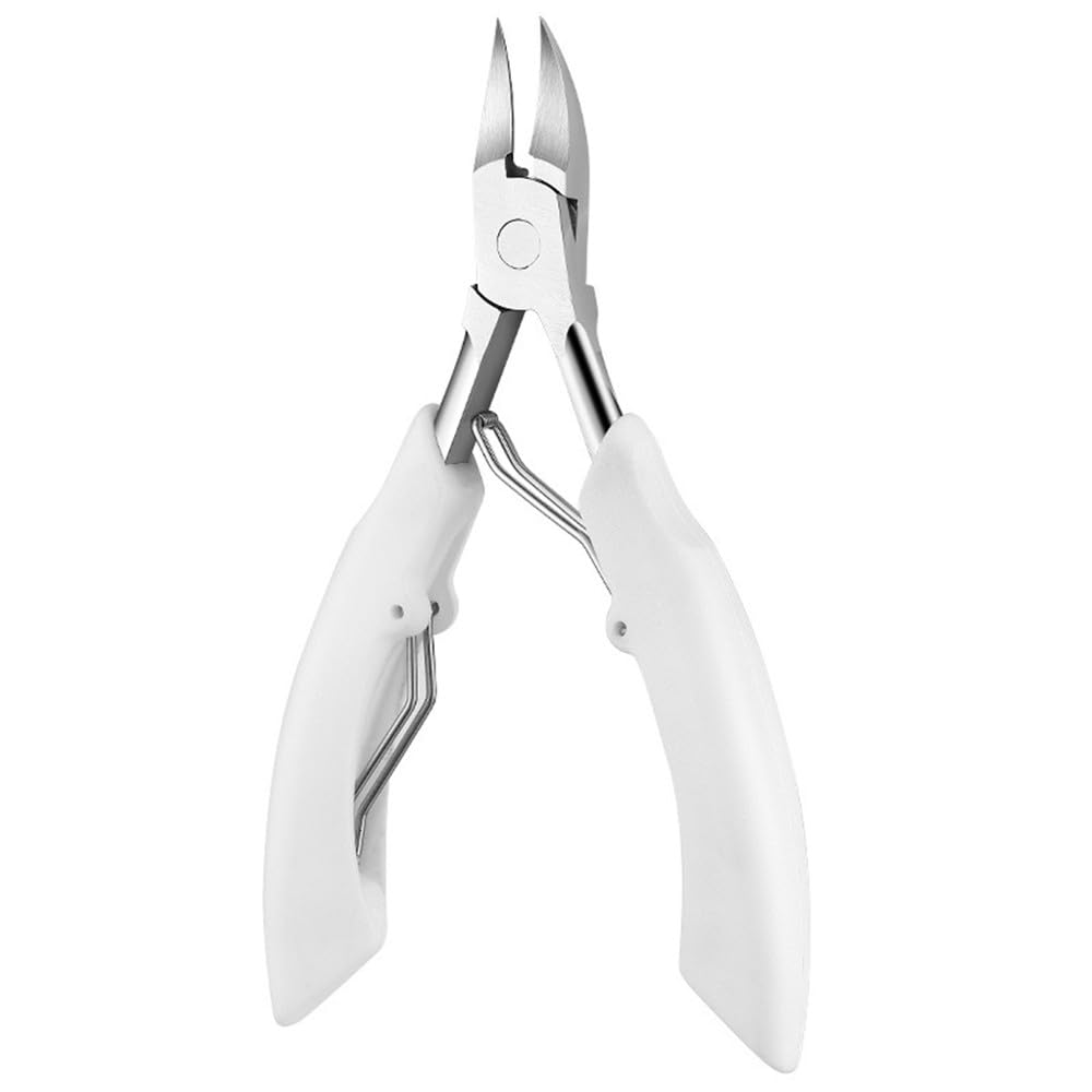 Nuevo cortaúñas para uñas de los pies, cortauñas para uñas encarnadas, tijeras para cutículas, herramientas para manicura y pedicura, color blanco