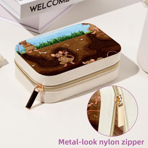Organiseur de bijoux de voyage anti-nœud avec compartiments amovibles pour velours - 7